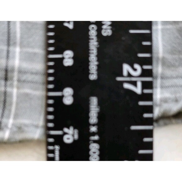 Tony Hawk Men's Large Plaid Gingham Short Sleeve Button Up Shirt - Picture 8 of 8